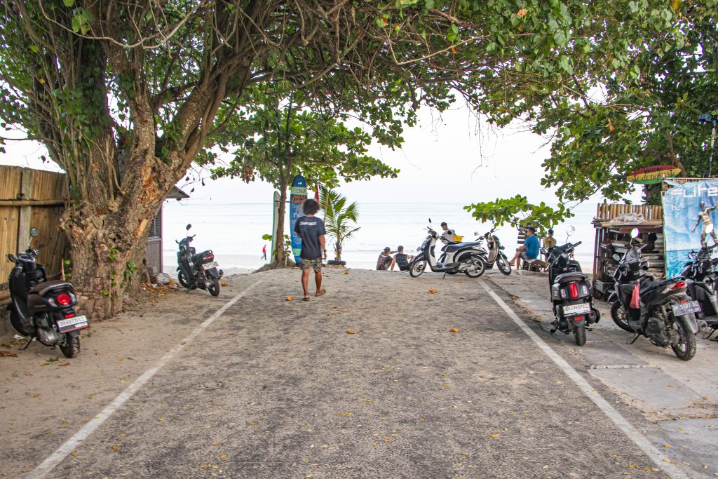 End of the road at Ahimsa beach, Jimbaran