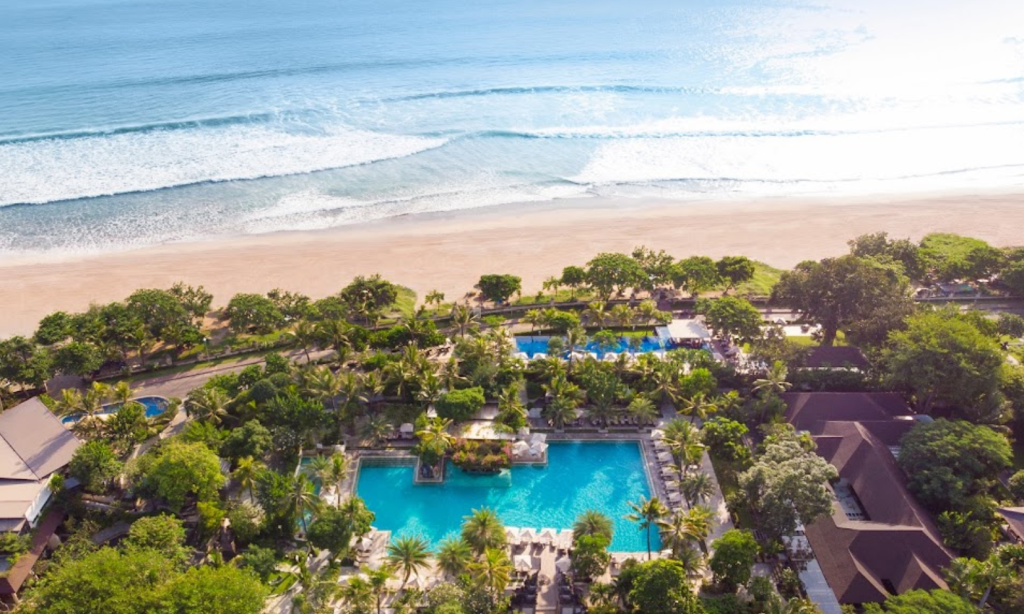 Halfway Padma beach surfing aerial view